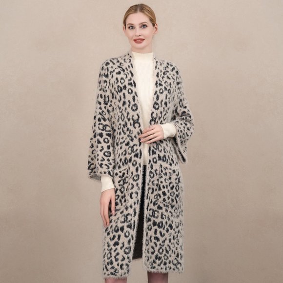 Leopard Patterned Pockets Cardigan - Picture 1 of 2